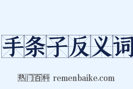 手条子反义词是什么意思的图片